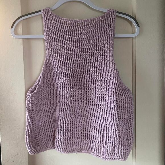Handmade Lavender Crochet Tank Top - Picture 2 of 2